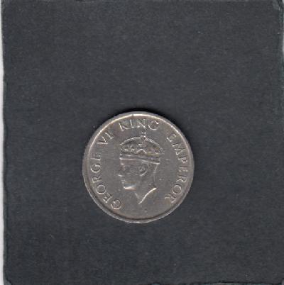 Beschrijving: 1/4 Rupee GEORGIUS VI  LION